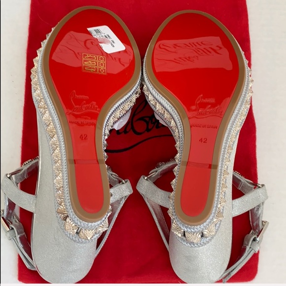 NEW CHRISTIAN Louboutin Pira Ryad 110 Wedge Sandal - Picture 10 of 10